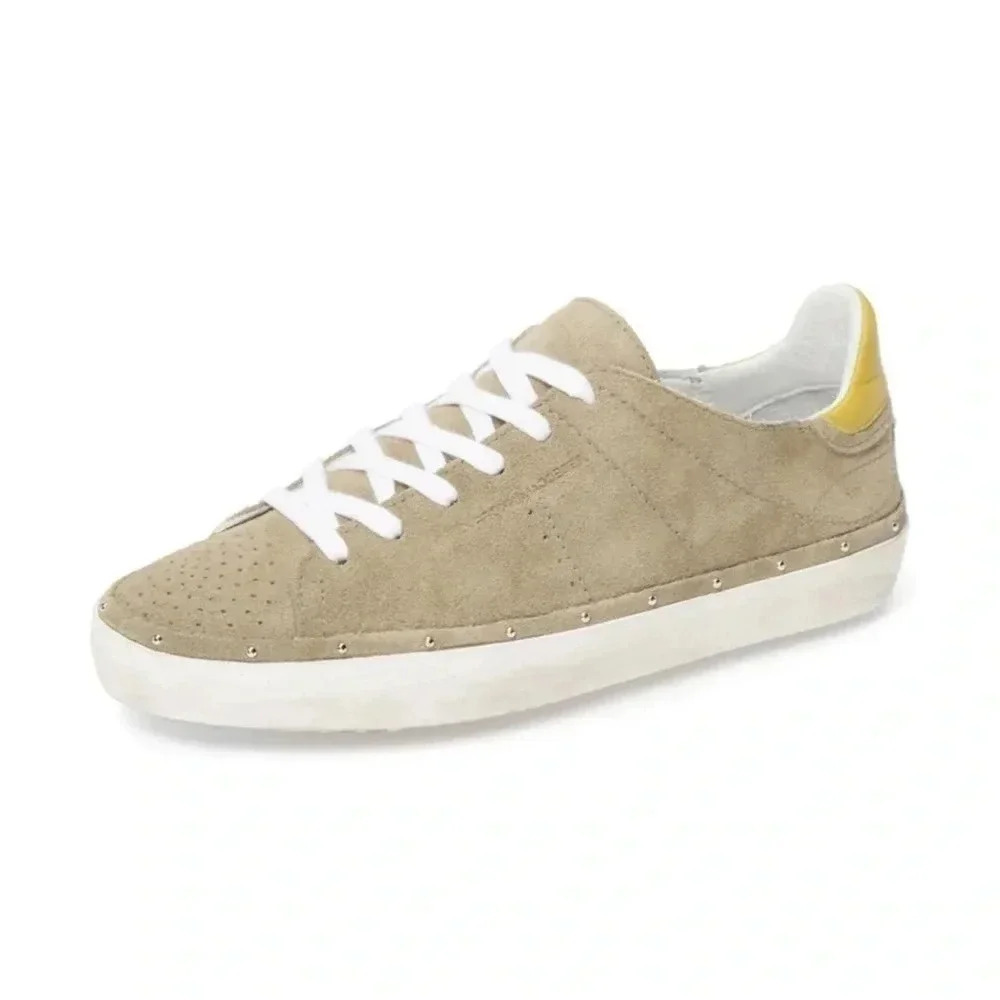 Rebecca Minkoff Taupe Michell Suede Studded Sneakers Size 8.5